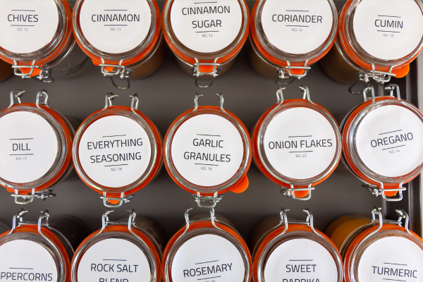 lid label spice jars