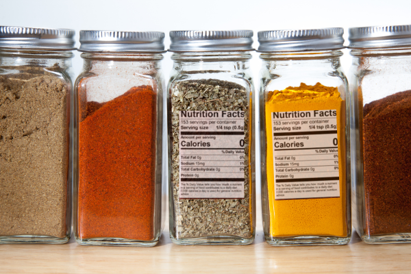 back label spices