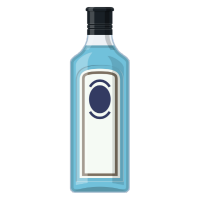 Gin Bottle Label Graphic