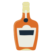 Rum Bottle Label Graphic