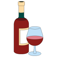 Wine Bottle Label Graphic